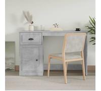 vidaXL Bureau avec tiroir gris béton 115x50x75 cm bois d'ingénierie 816476