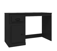 vidaXL Bureau avec tiroir 816473 – Noir 115x50x75 cm Bois d'ingénierie