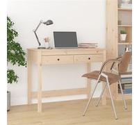 vidaXL Bureau avec tiroirs 100x50x78 cm Bois massif de pin, bureau d'ordinateur, bureau d'écriture, bureau avec tiroir, bureau d'étude
