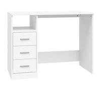 vidaXL Bureau avec tiroirs en bois d'ingénierie 102x50x76 cm Blanc