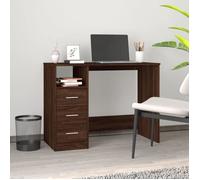 vidaXL Bureau avec tiroirs Chêne marron 102x50x76 cm Bois d'ingénierie 823039