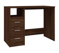 vidaXL Bureau avec tiroirs Chêne marron 102x50x76 cm Bois d'ingénierie 823039