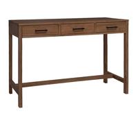 vidaXL Bureau avec tiroirs Naturel Bois de Teck Massif, Bureau d'étude, Table en Bois Rustique rectangulaire avec Rangement, Style Simple pour PC