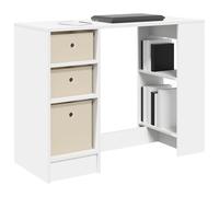 vidaXL Bureau avec tiroir Blanc 100 x 40 x 75 cm Bois d'ingénierie 8000452