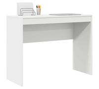 Vidaxl Bureau D'écriture Blanc Panneau De Particules Moyen Simple Blanc
