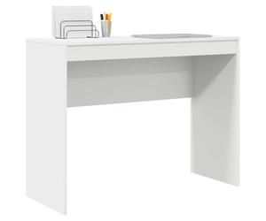 vidaXL Bureau Blanc 100 x 40 x 76 cm, Bureau Compact, Style Moderne, Espace de Travail Ergonomique, Table d'écriture Pratique, Meuble Durable pour Petits espaces