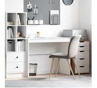 vidaXL Bureau droit blanc 100 x 40 x 76 cm – bois d'ingénierie, compact