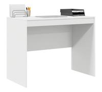 vidaXL Bureau Blanc 100 x 50 x 76 cm, Bureau Compact, Style Moderne, Espace de Travail Ergonomique, Table d'écriture Pratique, Meuble Durable pour Petits espaces