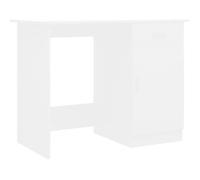 vidaXL Bureau Table d'ordinateur 100x50x76 cm Bois d'ingénierie Blanc