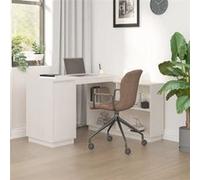 Vidaxl Bureau Blanc 110x50x75 Cm Bois Massif De Pin Blanc