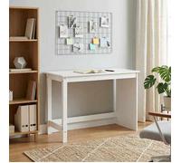 vidaXL Bureau Blanc 112 x 50 x 75 cm Bois de Pin Massif 42028373