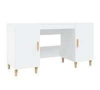 vidaXL Bureau blanc 140 x 50 x 75 cm en bois multicouche
