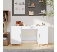 Vidaxl Bureau Blanc 140x50x75 Cm Bois D'ingénierie Blanc