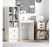 vidaXL Bureau droit blanc 60 x 40 x 76 cm en bois d'ingénierie – compact