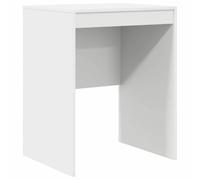 vidaXL Bureau Blanc 60 x 50 x 76 cm Bois d'ingénierie, Bureau compact, moderne, rectangulaire, durable, avec beaucoup de rangement, idéal pour étudiants, pratique!