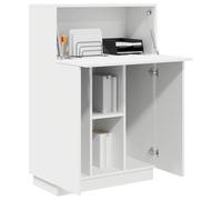 vidaXL Bureau Blanc 71.5 x 31.5 x 106.5 cm Bois d'ingénierie | Un bureau moderne et vec une finition blanche mate, Il y a plein de place pour tous vos trucs,