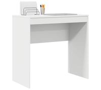vidaXL Bureau droit blanc 80 x 40 x 76 cm – bois d'ingénierie avec rangement