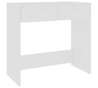 vidaXL Bureau en panneau de particules Blanc 80 × 40 × 75 cm