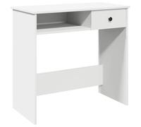 vidaXL Bureau d'ordinateur 860472 Blanc 80x40x75 cm Bois d'ingénierie avec rangement