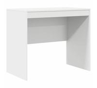 vidaXL Bureau Blanc 90 x 50 x 76 cm, Bureau moderne pour le salon, compact, résistant, écriture minimaliste pour étudiants et enfants