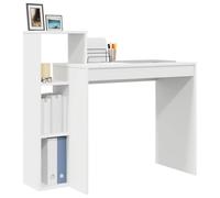 vidaXL Bureau avec étagères – Bois d'ingénierie 100×40×90 cm – Blanc, 2 étagères
