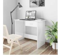 vidaXL Bureau Blanc brillant 100 x 50 x 76 cm Aggloméré