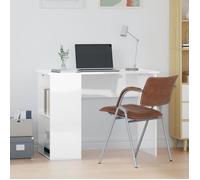 vidaXL Bureau Blanc brillant 100x55x75 cm Bois d'ingénierie 823026