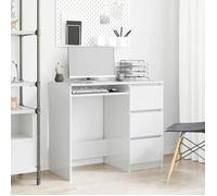 vidaXL Bureau Blanc brillant 90x45x76 cm Aggloméré