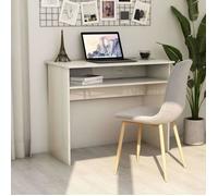 vidaXL Bureau Blanc brillant 90x50x74 cm Bois d'ingénierie