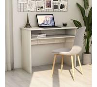 vidaXL Bureau Blanc brillant 90x50x74 cm Bois d'ingénierie