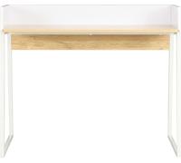 vidaXL Bureau blanc et chêne 90x60x88 cm