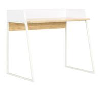 Vidaxl Bureau Blanc Et Chêne 90x60x88 Cm Blanc