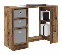 vidaXL Bureau Bois Ancien 100 x 40 x 75 cm Bois d'ingénierie, Bureau Moderne, Table rectangulaire, Espace de Travail Compact, Durable, pour Un Salon avec Rangement généreux
