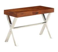 Bureau Bois d acacia solide avec finition miel 110x50x76 cm