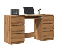 vidaXL Bureau chêne artisanal 140x50x77 cm bois d'ingénierie, bureau de travail, bureau d'étude, bureau à domicile, bureau 855961