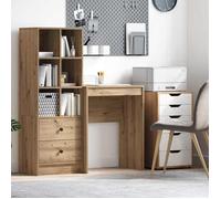 vidaXL Bureau chêne artisanal 60 x 40 x 76 cm - Bois d'ingénierie, compact avec rangement