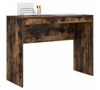 vidaXL Bureau Chêne fumé 100 x 40 x 76 cm | Un style minimaliste qui mise sur la simplicité et l'élégance, Bois de chêne massif costaud pour durer, Idéal pour écrire,