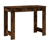 vidaXL Bureau chêne fumé 100x45x75 cm bois d'ingénierie – bureau d'ordinateur avec rangement