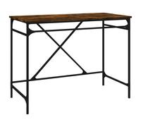 vidaXL Bureau chêne fumé 100x50x75 cm bois composite et fer