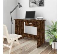 vidaXL Bureau Chêne fumé 100x50x76 cm Bois d'ingénierie Marron G