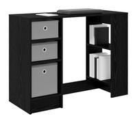 vidaXL Bureau Chêne Noir 100 x 40 x 75 cm Bois d'ingénierie, Bureau Moderne, Table rectangulaire, Espace de Travail Compact, Durable, pour Un Salon avec Rangement généreux