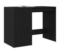 vidaXL Bureau Chêne Noir 100 x 49 x 74 cm Bois d'ingénierie | Super compact, il s'adapte à n'importe quelle pièce, Fini mat chic qui va avec la déco,
