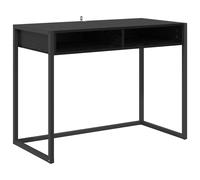 Vidaxl Bureau Chêne Noir 100 X 50 X 75 Cm Bois D'ingénierie