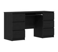 Vidaxl Bureaux 2 Pcs Chêne Noir 140x50x76 Cm Bois D'ingénierie