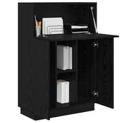 vidaXL Bureau Chêne Noir 71.5 x 31.5 x 106.5 cm Bois d'ingénierie | Belle finition en chêne noir, tendance et simple , Parfait pour organiser tes livres et tes affaires ,