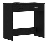 Bureau vidaXL Noir en Chêne 80x40x75 cm en Bois d'ingénierie