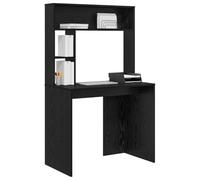vidaXL Bureau Chêne noir moderne – Bois composite – 91 x 50 x 149 cm