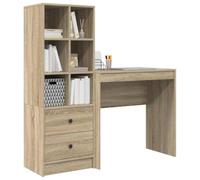 vidaXL Bureau Chêne Sonoma 125,5 x 40 x 127 cm 2 pc | Énormément de place pour ranger vos affaires, Super costaud pour durer longtemps, Idéal pour les petits coins