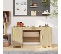 vidaXL Bureau Chêne sonoma 140x50x75 cm Bois d'ingénierie Marron G