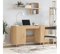 vidaXL Bureau chêne sonoma 140x50x75 cm bois d'ingénierie Marron